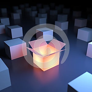 Unique luminous box photo