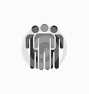 Unique man silhouette icon vector sign. Different, special person photo