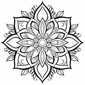 Unique Mandala Coloring Pages: Bold And Graceful Flower Patterns