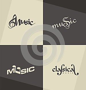 Unique and minimalistic classical music logo design concepts