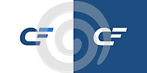 Unique and modern CF logo design