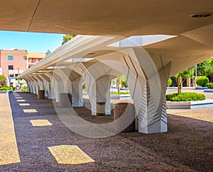 Unique Modern Columns Architecture At Convention Center