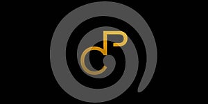 Unique and modern CP initials logo design