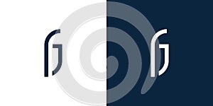 Unique and modern GJ letter initial logo design