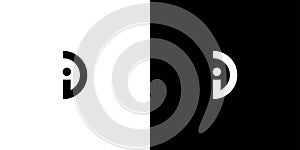 Unique and modern initial letter iD logo design