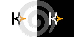 Unique and modern K spark logo design