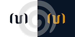 Unique and modern letter M initials logo design