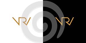 Unique and Modern letter WR initials logo design