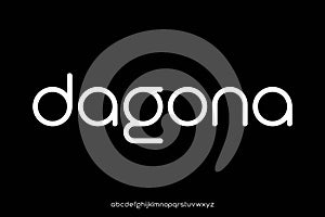 Unique modern typeface display font vector design