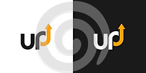 Unique and modern Up logo design