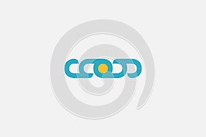 Unique modern waves and sun logo