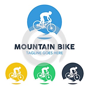 Unique Mountain Bike Illustration Logo