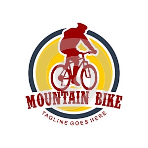 Unique Mountain Bike Illustration Logo