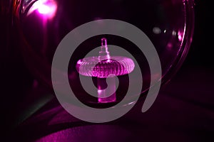 Mouse scroller wheel with pink lighting effects photo photo