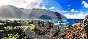 Unique nature of volcanic Lanzarote . Canary island photo