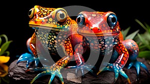 unique newts that glow in the dark caves Generative AI