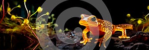 unique newts that glow in the dark caves Generative AI photo