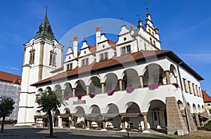 Unique Old Town Hall (Levocska radnica) in Levoca town, Slovakia