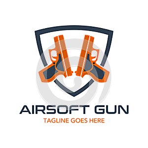 Unique and original airsoft gun logo template