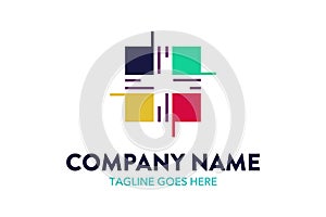 Unique and original computer and networking logo template