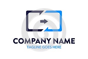 Unique and original computer and networking logo template