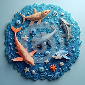 Unique and original 3dartwork and designs sea creatures