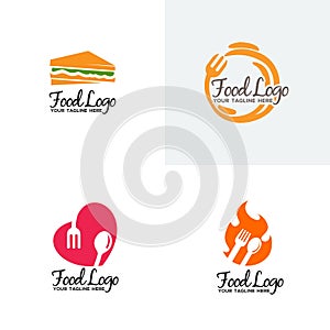 Unique and original food logo template