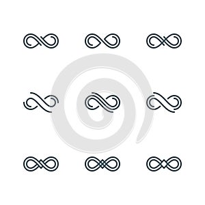 Unique outline infinity logo concept