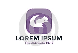 Squirrel logo. vector illustration. editable