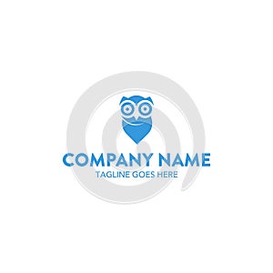 Unique owl logo template. vector. editable
