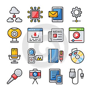 Data Communication Icons Set