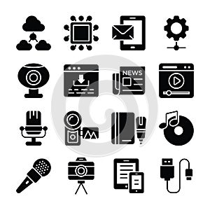 Data Communication Icons Set