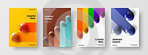 Unique pamphlet vector design layout set