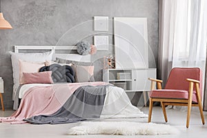 Unique pastel bedroom design