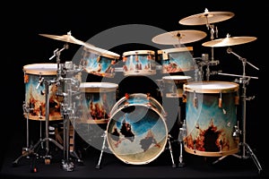 unique percussion instruments within custom drum set