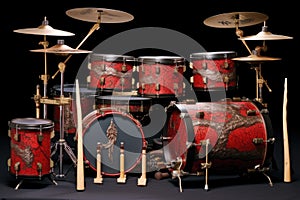 unique percussion instruments within custom drum set