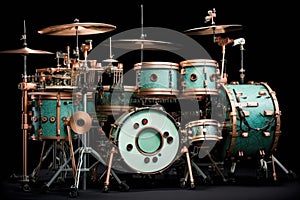 unique percussion instruments within custom drum set