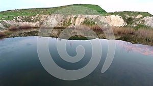 Unique place with a isolated lake inside in Romania