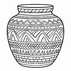 Unique Pottery Coloring Pages With Aztec Art And Jewish Culture Themes photo