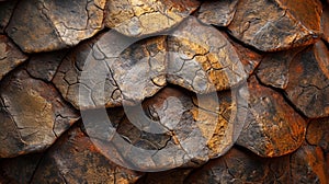 A unique and puzzling pattern of overlapping scales on a fossilized fragment potentially belonging to a