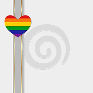 Unique Rainbow Colored Card LGBT Pride Design Element