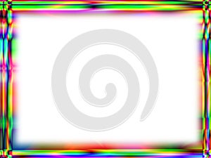 Unique rainbow frame with white empty space