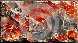 Unique Red Marble Texture Close-up Illustration