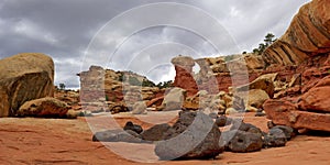 Unique Rock Formation on Cohab Canyon Trail