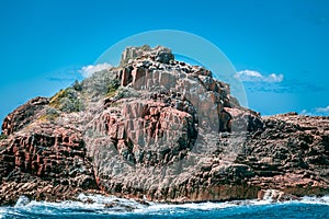 Unique rock formations in Mimosa Rocks National Park, NSW, Australia.