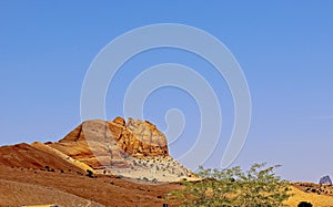 Unique Rock Outcropping In High Desert