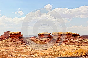 Unique Rock Outcropping Showing Erosion And Striation