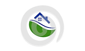 Unique round home logo design
