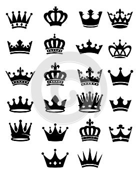 22 Unique Royal black Crowns in different shapes