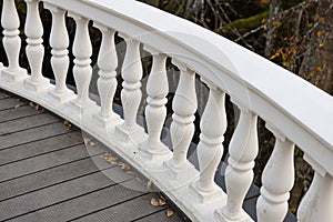Unique royal style antique park white architecture handrail railling